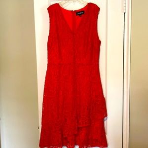 Sam Edelman Sleeveless Ruffled Tiered Lace Dress